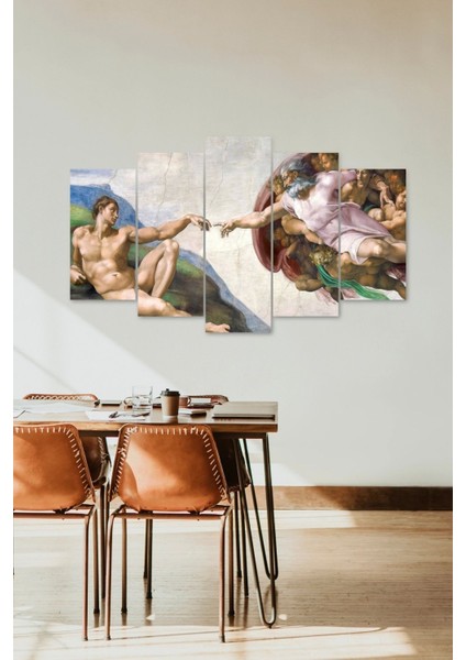 Insan Manzarası 5 Parçalı Mdf Tablo