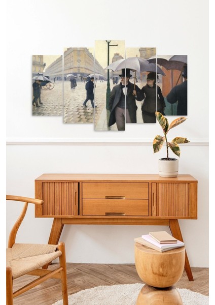 Yağmur ve Insanlar 5 Parçalı Mdf Tablo fiyatları