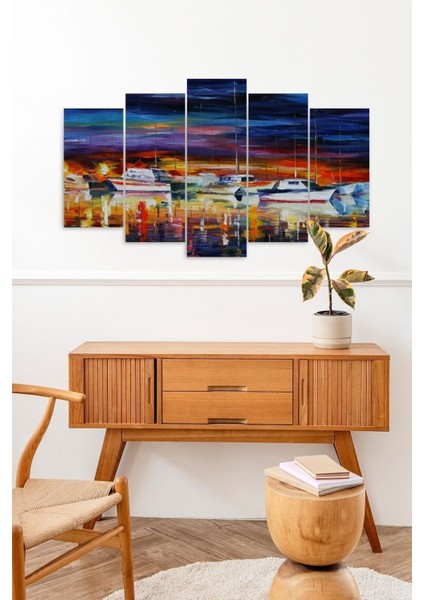 Deniz Manzarası 5 Parçalı Mdf Tablo fiyatları