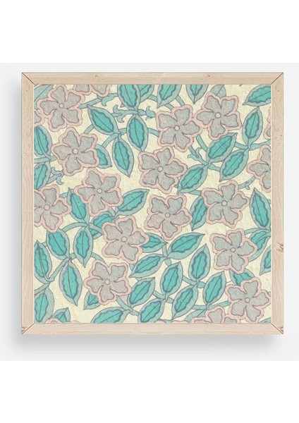 Çiçek Ahşap Çerçeveli Tablo