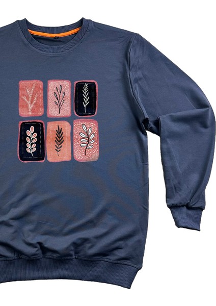 Füme Baskılı Sweatshirt