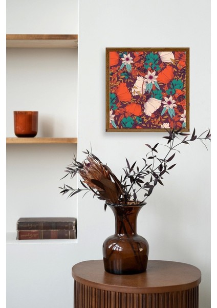 Çiçek Ahşap Çerçeveli Tablo modelleri