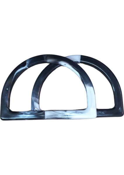 Çanta Sapı D Siyah-Beyaz 12,5 cm