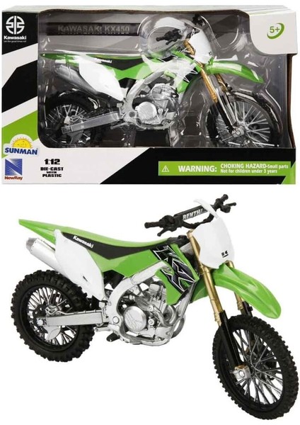 57483 Nessiworld- Kawasakı KX450 Yeşil 1:12