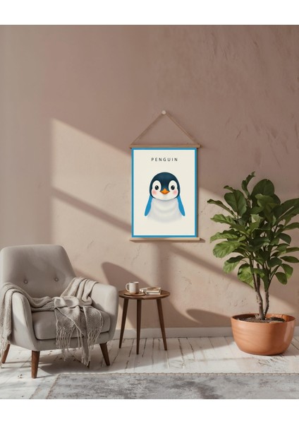 Penguen Portresi Kanvas Poster Tablo fiyatları