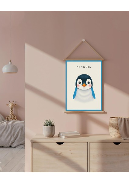 Penguen Portresi Kanvas Poster Tablo modelleri