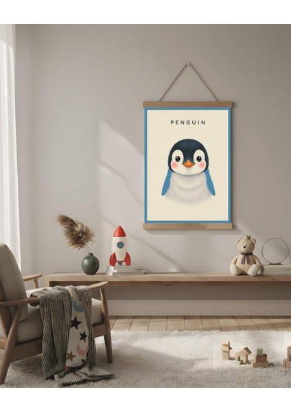 Penguen Portresi Kanvas Poster Tablo fırsatları