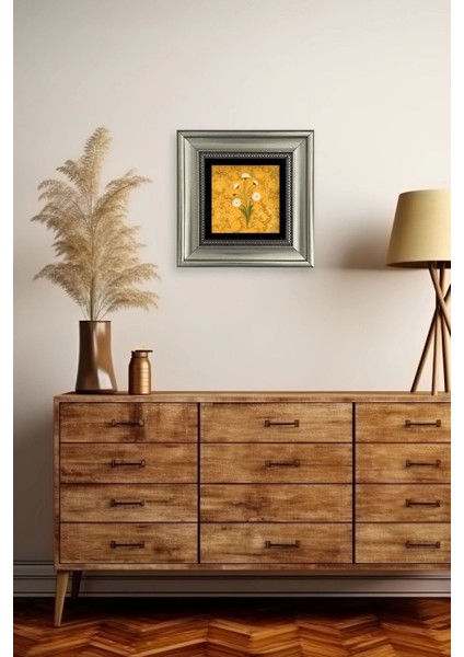 Ebru Sanatı Çiçek Çerçeveli Taş Tablo fiyatları