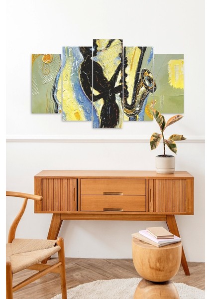 Erkek Müzik 5 Parçalı Mdf Tablo fiyatları