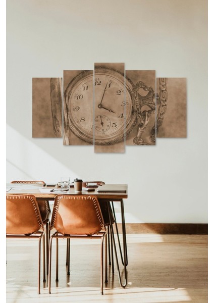 Saat 5 Parçalı Mdf Tablo