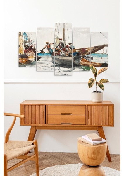 Deniz Manzarası 5 Parçalı Mdf Tablo fiyatları