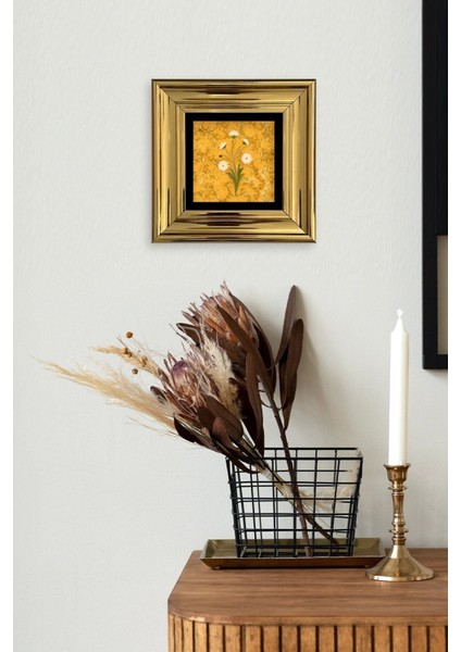 Ebru Sanatı Çiçek Çerçeveli Taş Tablo fiyatları