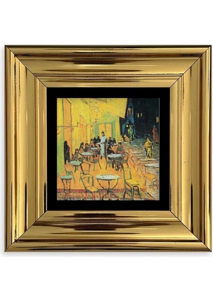 Kafe Çerçeveli Taş Tablo