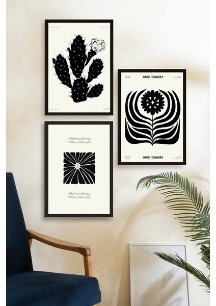 Üçlü Ahşap Çerçeveli Tablo fiyatları