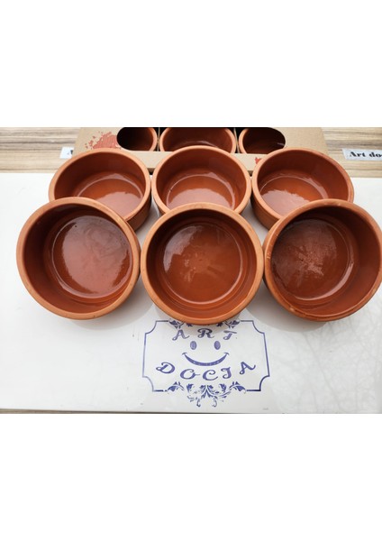 Toprak Kase Takımı Güveç Seti Sırlı 6'lı