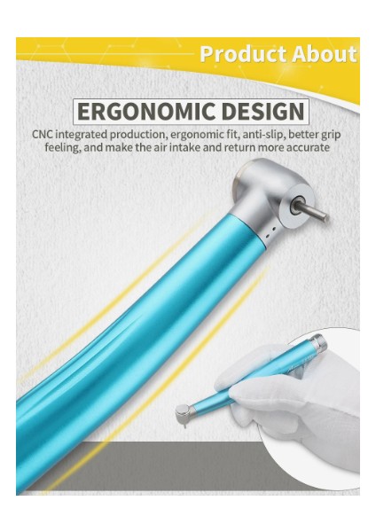 Diş Hekimliği LED Işıklı Yüksek Hızlı El Aleti 2 Delıklı fiyatları