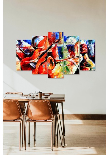 Düşündüren Sevinç ve Hüzün 5 Parçalı Mdf Tablo