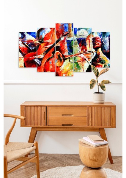 Düşündüren Sevinç ve Hüzün 5 Parçalı Mdf Tablo fiyatları