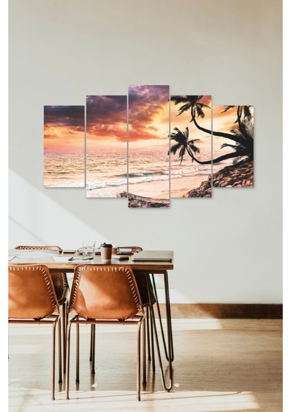 Deniz Manzarası 5 Parçalı Mdf Tablo fiyatları