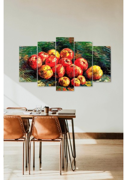 Meyveler 5 Parçalı Mdf Tablo