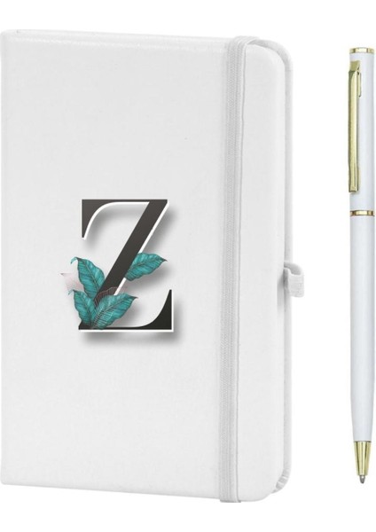 Z Harfi Çiçek Baskılı Defter