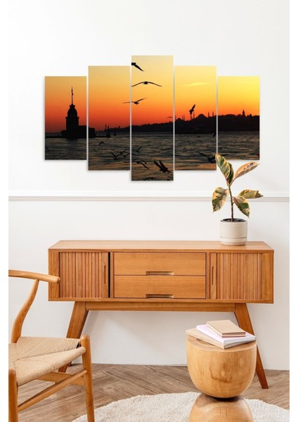 Kız Kulesi 5 Parçalı Mdf Tablo fiyatları