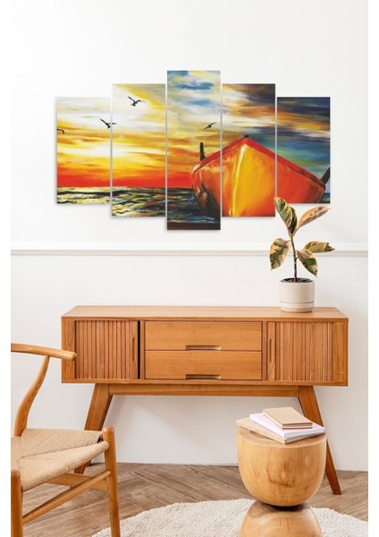 Deniz Manzarası 5 Parçalı Mdf Tablo fiyatları