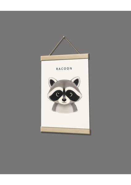 Rakun Portresi Kanvas Poster Tablo