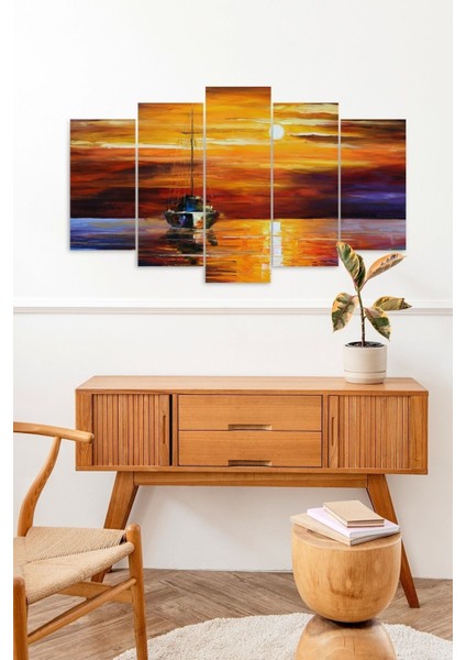 Deniz Manzarası 5 Parçalı Mdf Tablo fiyatları