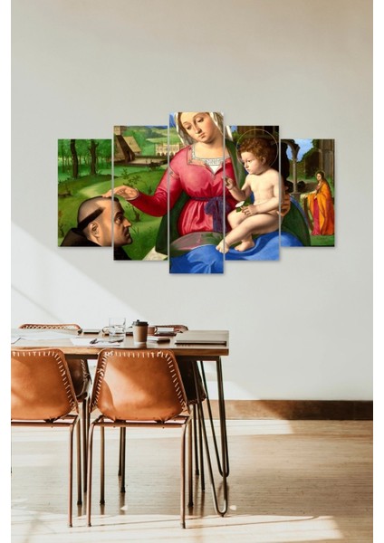 Anne ve Bebek 5 Parçalı Mdf Tablo fiyatları