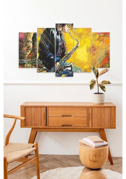 Erkek Müzik Saksafon 5 Parçalı Mdf Tablo fiyatları