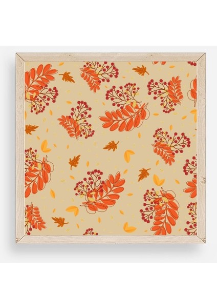 Çiçek Ahşap Çerçeveli Tablo