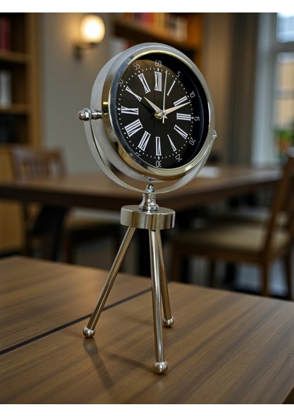 Zentime Krom Şık Üç Ayaklı Masa Saati modelleri
