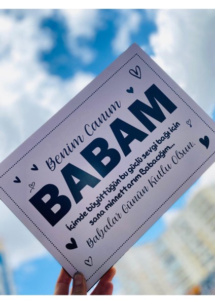 Babalar Gününe Babam Yazılı Tablo
