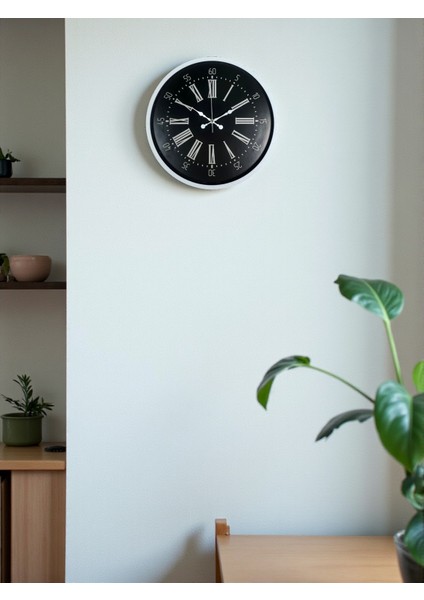 Zentime 36 cm Beyaz Dekoratif Duvar Saati