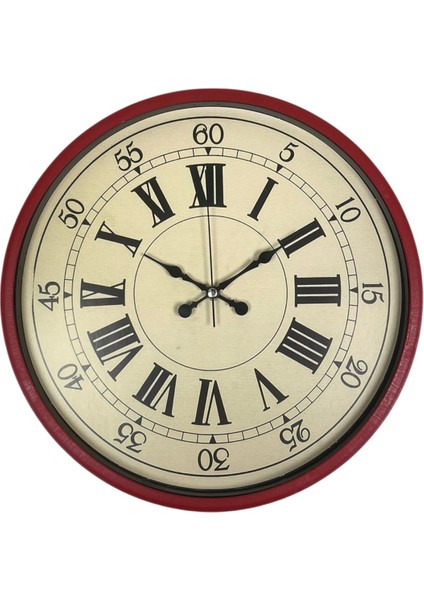 Zentime 36 cm Kırmızı Dekoratif Duvar Saati fiyatları