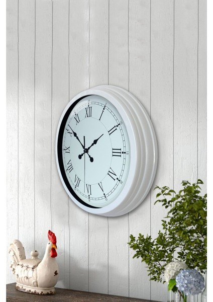 Zentime 40 cm Beyaz Klasik Duvar Saati modelleri