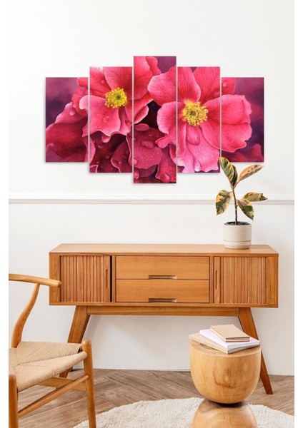 Çiçekler 5 Parçalı Mdf Tablo fiyatları