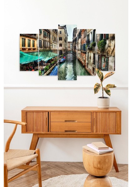 Şehir Manzarası 5 Parçalı Mdf Tablo fiyatları