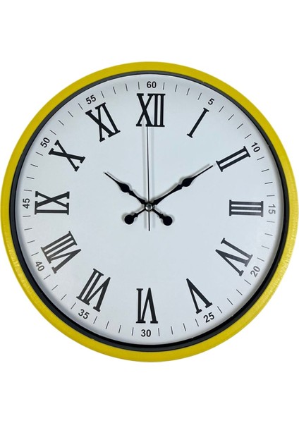 Zentime 36 cm Sarı Dekoratif Duvar Saati fiyatları