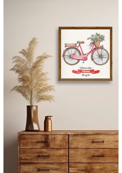 Bisiklet Ahşap Çerçeveli Tablo fiyatları