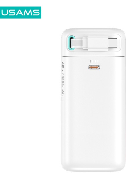 CD216 18000 Mah Powerbank | 45W Hızlı Şarj | Type-C + Çift USB Çıkış | Entegre Kablo | Taşınabilir Yüksek Kapasiteli Şarj Cihazı fiyatları
