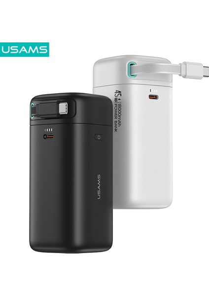 CD216 18000 Mah Powerbank | 45W Hızlı Şarj | Type-C + Çift USB Çıkış | Entegre Kablo | Taşınabilir Yüksek Kapasiteli Şarj Cihazı fırsatları