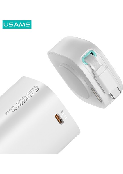 CD216 18000 Mah Powerbank | 45W Hızlı Şarj | Type-C + Çift USB Çıkış | Entegre Kablo | Taşınabilir Yüksek Kapasiteli Şarj Cihazı indirimleri