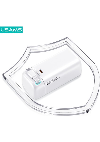 CD216 18000 Mah Powerbank | 45W Hızlı Şarj | Type-C + Çift USB Çıkış | Entegre Kablo | Taşınabilir Yüksek Kapasiteli Şarj Cihazı