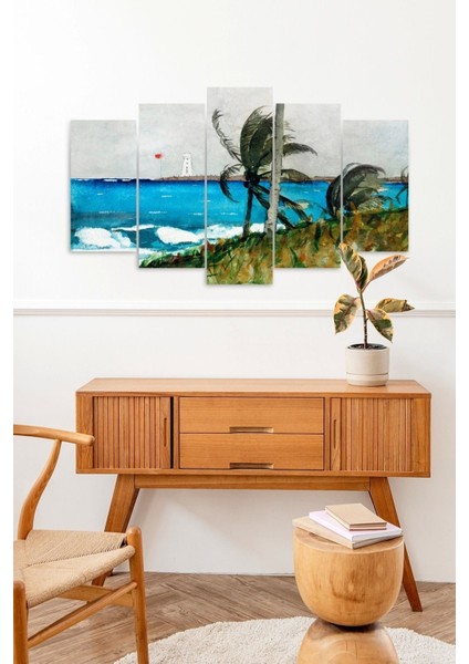 Deniz Manzarası 5 Parçalı Mdf Tablo fiyatları