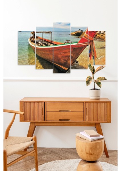 Deniz Manzarası 5 Parçalı Mdf Tablo fiyatları