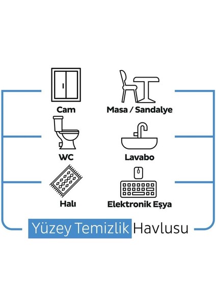 Çamaşır Suyu Katkılı Yüzey Temizleme Havlusu 100 Adet indirimleri
