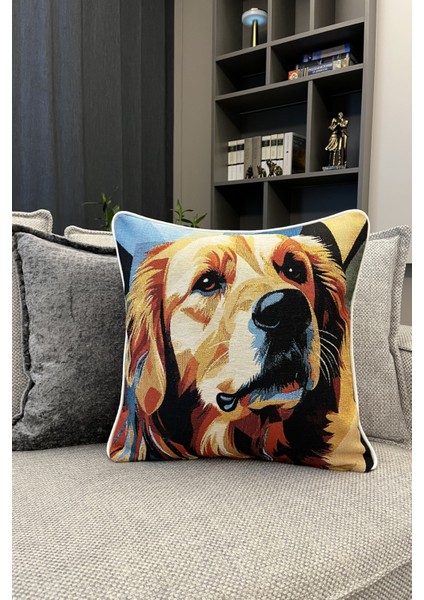 Kırlent Jakarlı Dokuma Goblen Kumaş - 45x45cm Biyeli Çift Taraflı Dekoratif Kırlent Kılıfı fiyatları