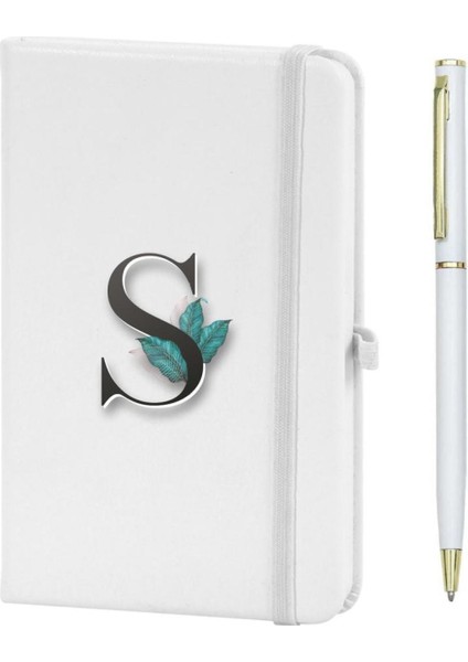 S Harfi Çiçek Baskılı Defter